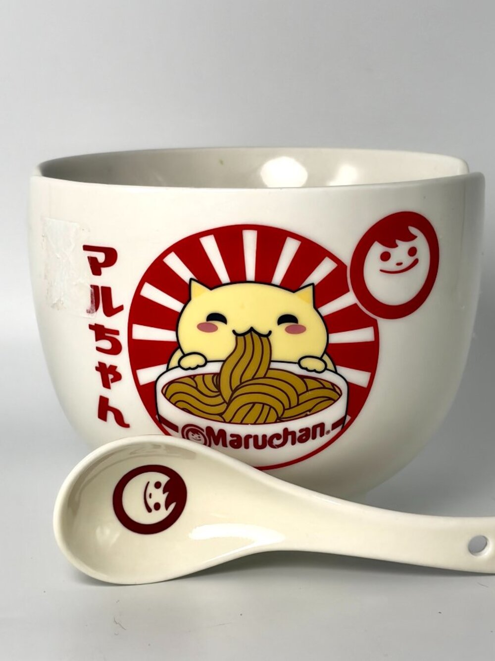 Maruchan Ramen Noodle Ceramic Soup Bowl & Spoon Set Mad Engine
